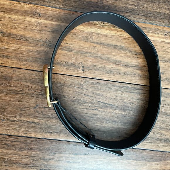 GUCCI Calfskin Double G Belt 70 28 Black main image 6